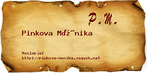 Pinkova Mónika névjegykártya